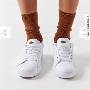 Lacoste L 12.12 Disney Cam, Mickey, Men White Leather Tennis Sneakers, size 10